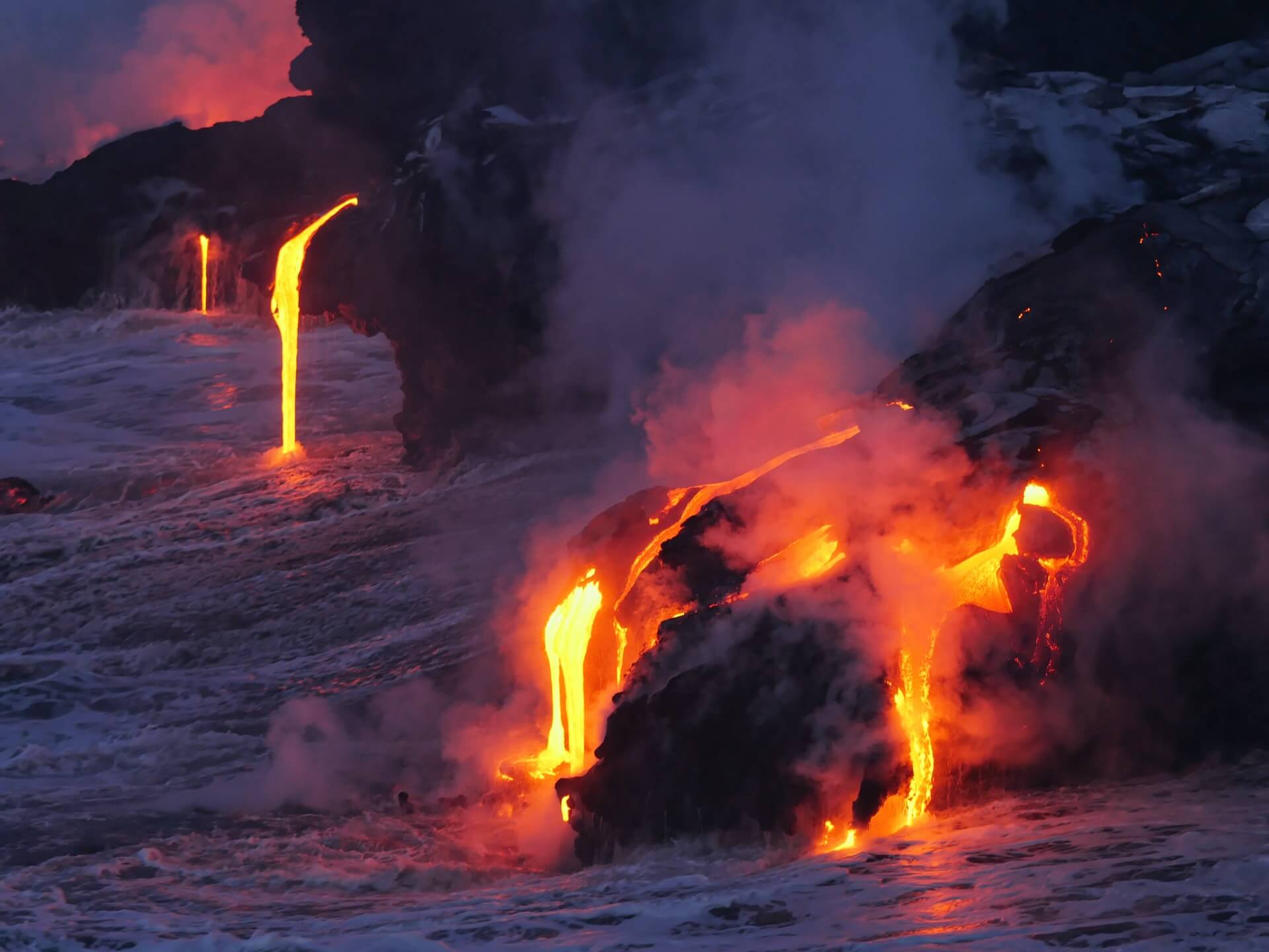 Lava from Kilauea Vulcano on Hawaii