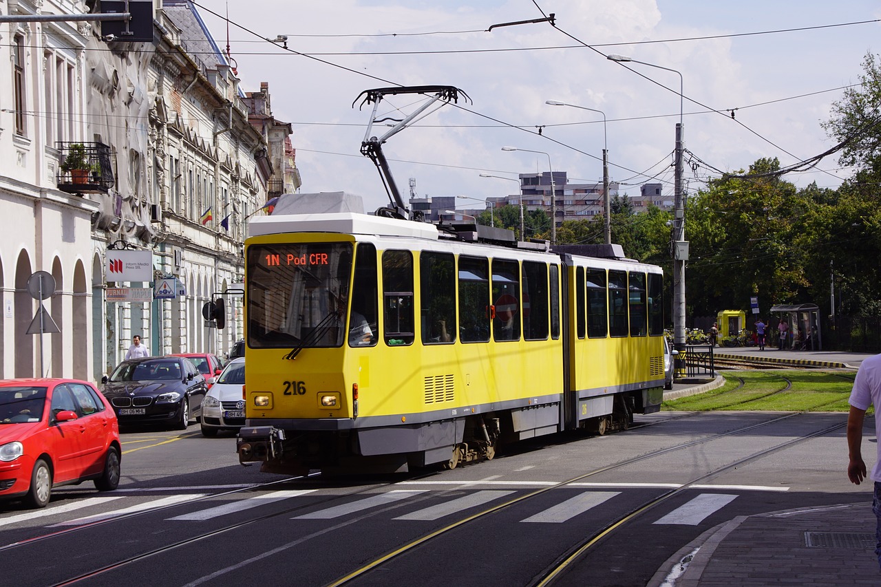 tram, romania, city